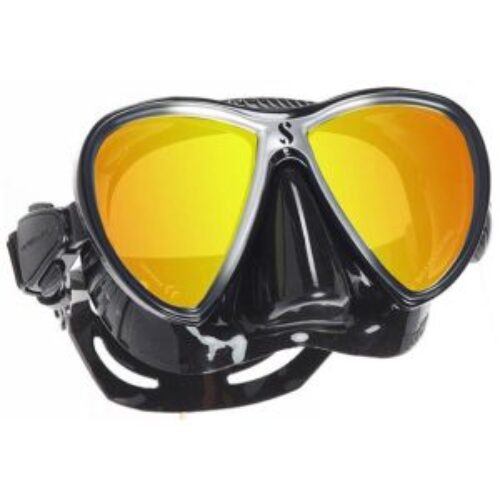 Scubapro Synergy TRUFIT Twin Mirrored Mask, Black Skirt